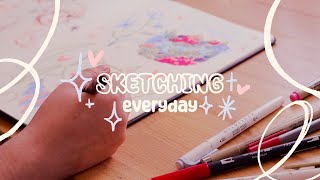 ✦ Studio Vlog ✦ Sketching everyday for a week with a full time job