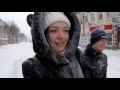 Real winter in Ukraine. Frost -7F (-21C). Roads in snow