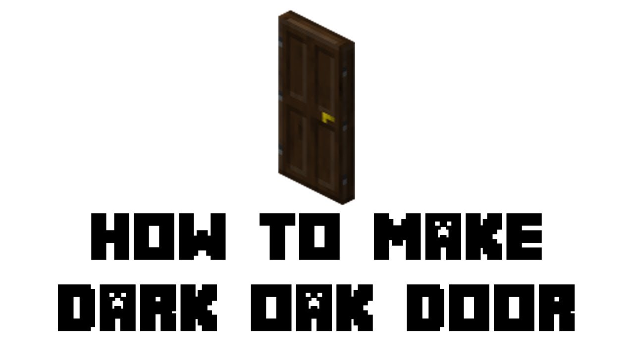 Minecraft Survival How To Make Dark Oak Door Youtube