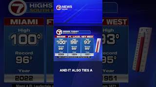 Miami Ties All-Time Record High of 100 F