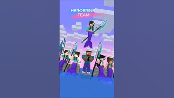Steve Team Vs Herobrine Team Mermaid Version #shorts #aphmau #helpherobrine #minecraftshorts
