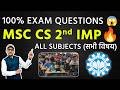 MSC CS 2nd Sem All Subjects Important Questions 🔥 | MCU Bhopal Exam May-June 2026
