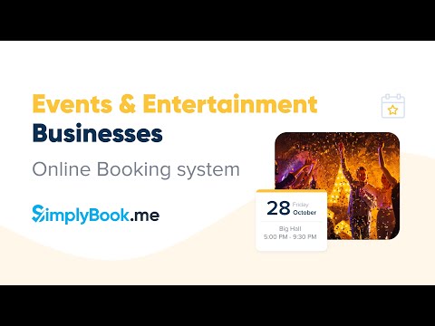 Online Booking system for Events & Entertainment Businesses