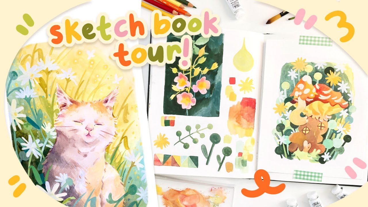 Sketchbook tour | My art journey over the past year, Improving and ...