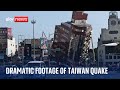 Taiwan earthquake: Swaying swimming pools and wonky buildings captured on video