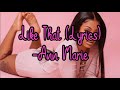 Ann Marie- "Like That" (Lyrics)