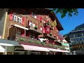 Walking up to the Swiss Lodge Hotel Bernhoff , Wengen