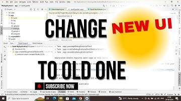 Switching from New UI to Old UI in Android Studio! turn Old UI in Android Studio