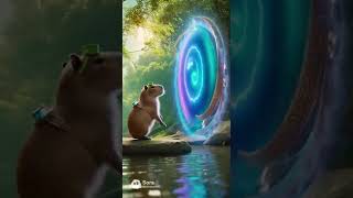 Capybara Travels Through Dimension Rift for Fun  #capybara #rift