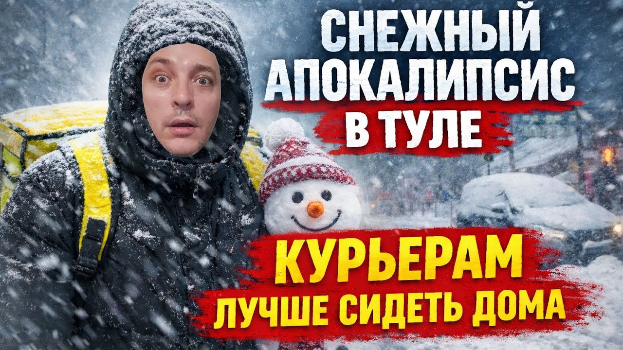 СНЕЖНЫЙ АПОКАЛИПСИС В ТУЛЕ | КУРЬЕРАМ ЛУЧШЕ СИДЕТЬ ДОМА