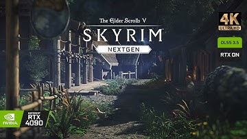 Skyrim NG 2023 | Riverwood Remastered | Rain Ambience | Ultra Graphics | Modlist [4K60]