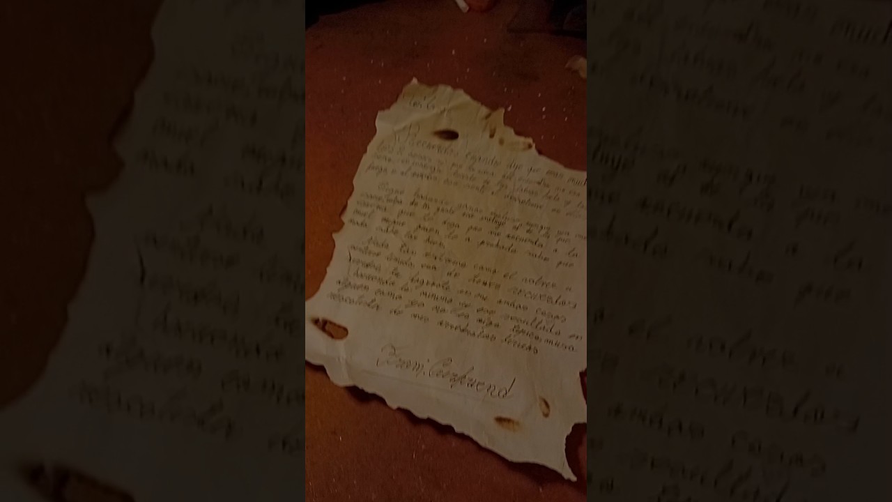 Manualidad de la carta quemada  