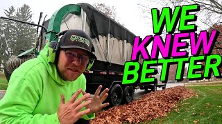 This Is VERY BAD So Ill Fix It For FREE | First Official CURBSIDE LEAF PICKUP 2022!