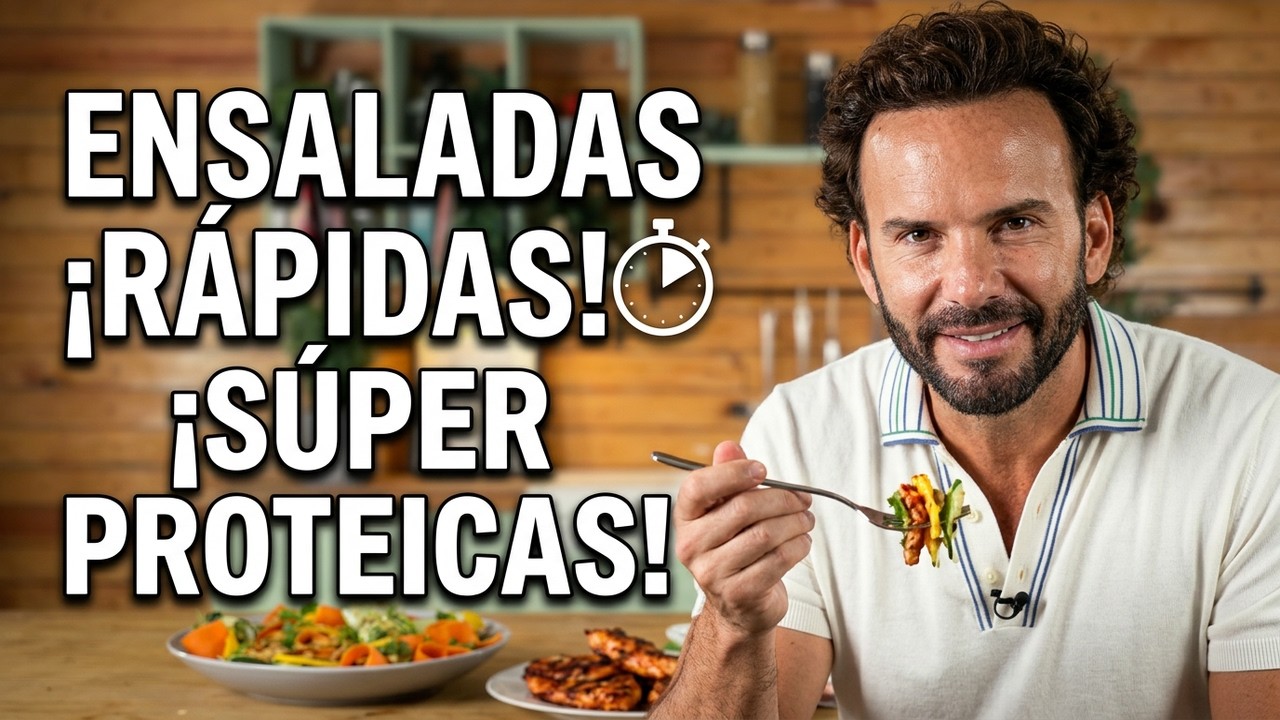 En menos de 10 MINUTOS 5 Ensaladas ALTAS EN PROTEINA super nutritivas