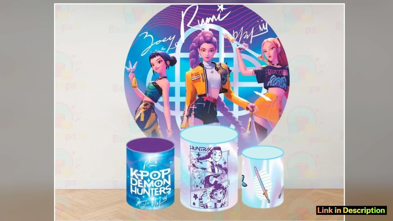 kpop Backdrop Anime Round and cylinders covers Party Cartoon Decoration Baby Shower Photo