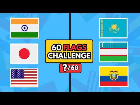 Can You Guess 60 Flags of the World? (Extreme Quiz)