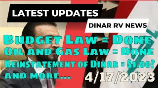 Reinstatement of Dinar Equals $1 on June 2023? | Iraq Dinar RV Updates | 4/17/23 | IQD ReValue News