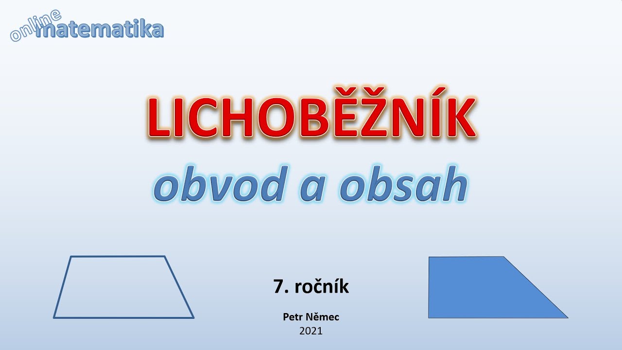 Lichoběžník - matematika 7