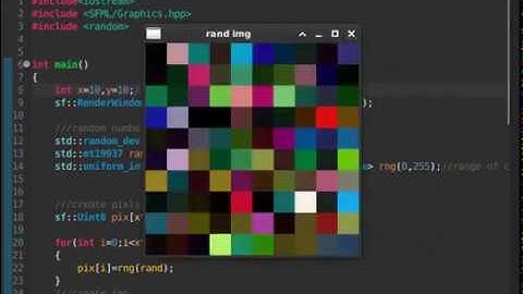 Generate a random image by c++/sfml.