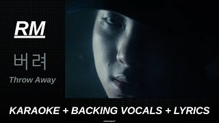 RM '버려 (Throw Away)'  Karaoke With Backing Vocals   Lyrics