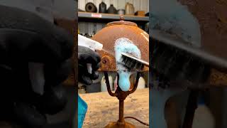 Rust Lamp Restore #RustRemoval #LampRestoration #MetalCleaning #ASMRCleaning #SatisfyingClean