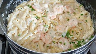 مكرونة بالصلصة البيضاء_ pasta in white sauce_ white sauce pasta