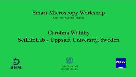 Open Lectures Smart Microscopy Workshop 2021 - Carolina Wählby: Image analysis and AI in microscopy