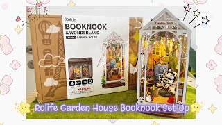 Rolife Garden House Booknook Set Up 🌳