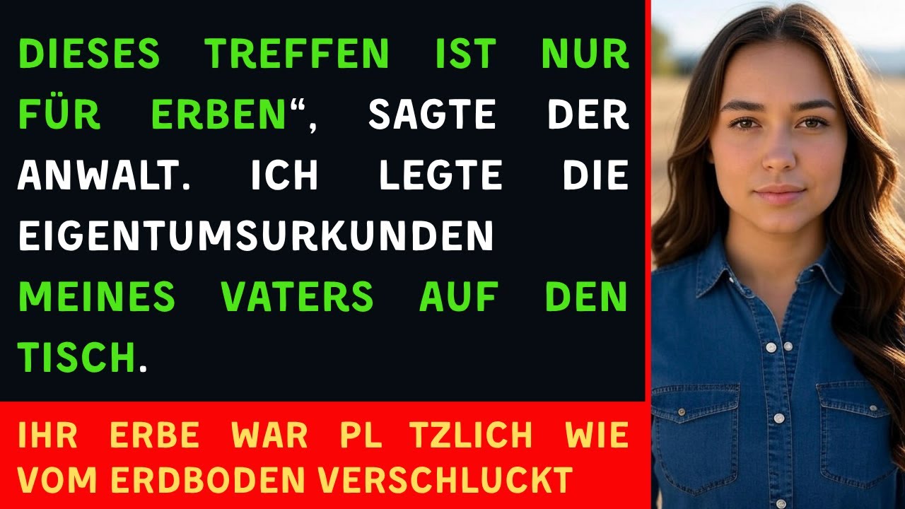 Ich wurde zur Testamentseröffnung meines Vaters nicht eingeladen. Ich kam mit den Dokumenten zurück.