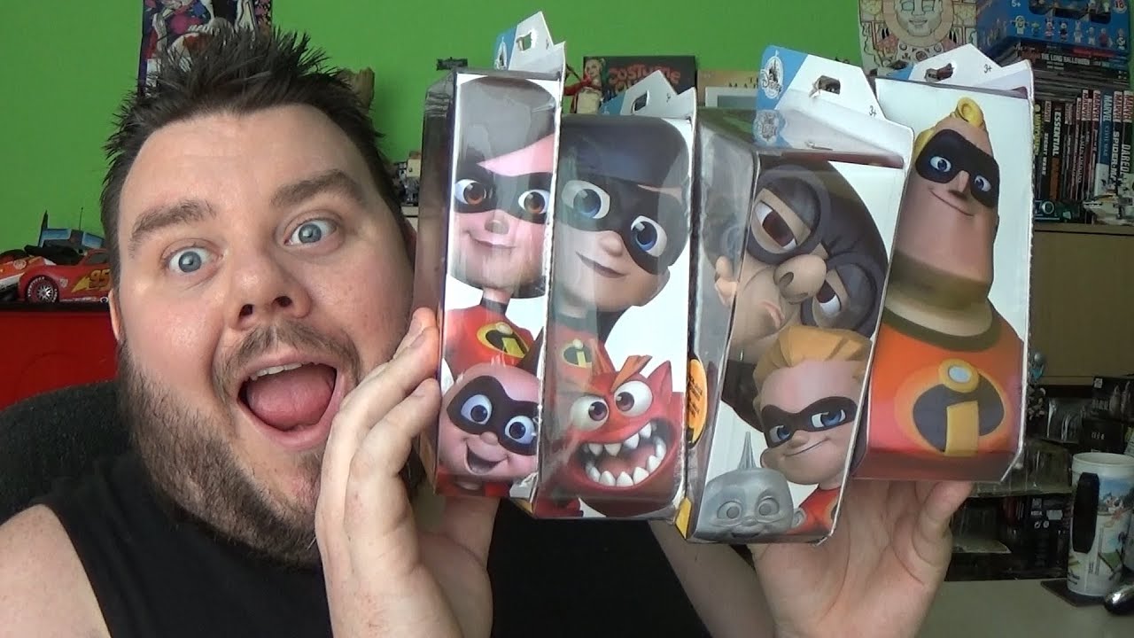 Disney ToyBox Incredibles 2 Action Figure Mr Incredible Elastigirl Dash, Violet & Edna Mode Unboxing