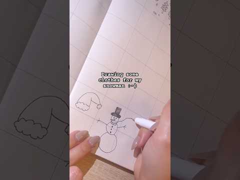 How I draw a snowman! #journalideas #drawwithme #doodle