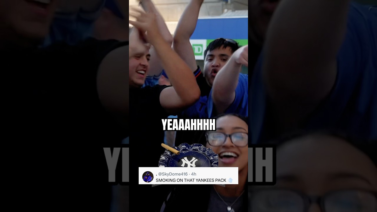 JOB AINT FINISHED. #bluejays #jays #yankees #mlb #mlbplayoffs #baseball #fancam #reaction #fans
