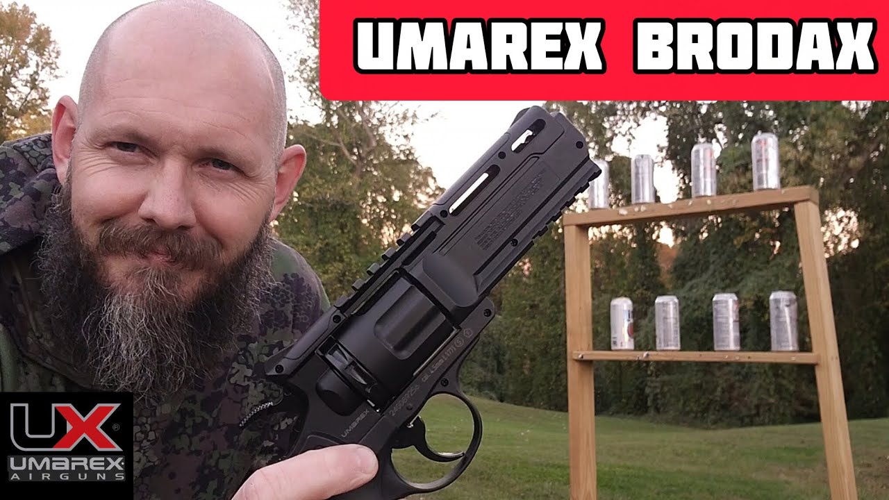 Стреляем из Umarex Brodax! CO2-револьвер в действии!