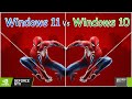 Windows 11 vs Windows 10 : Spider-Man Remastered (Very High Settings 1080p)