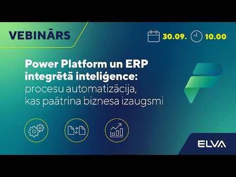 Power Platform un ERP integrētā inteliģence: procesu automatizācija, kas paātrina biznesa izaugsmi