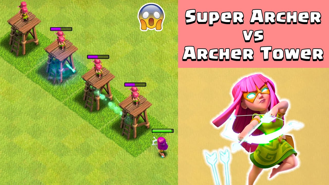 Super Archer VS Every Level Archer Tower Clash of Clans. coc reality. gamin...
