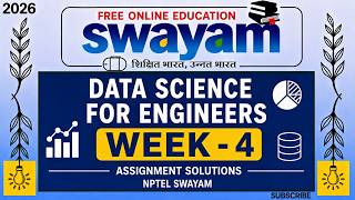 Data Science for Engineers Week 4 Assignment Solutions 2026 | NPTEL SWAYAM | Week 4 Answers