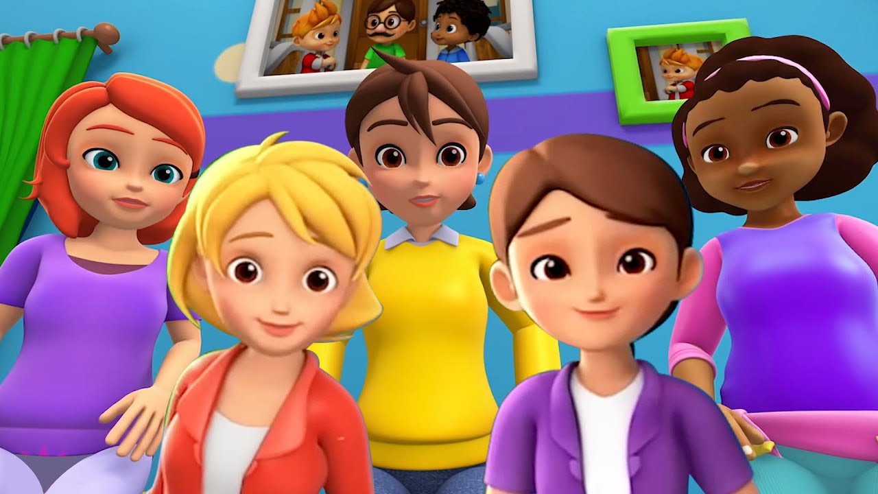 Five Little Mommies + More Cartoon Videos and Kids Rhymes YouTube