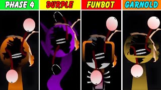 Phase 4 But Everyone Is Durple Vs Funbot Vs Garnold best Mod In Incredibox Sprunki