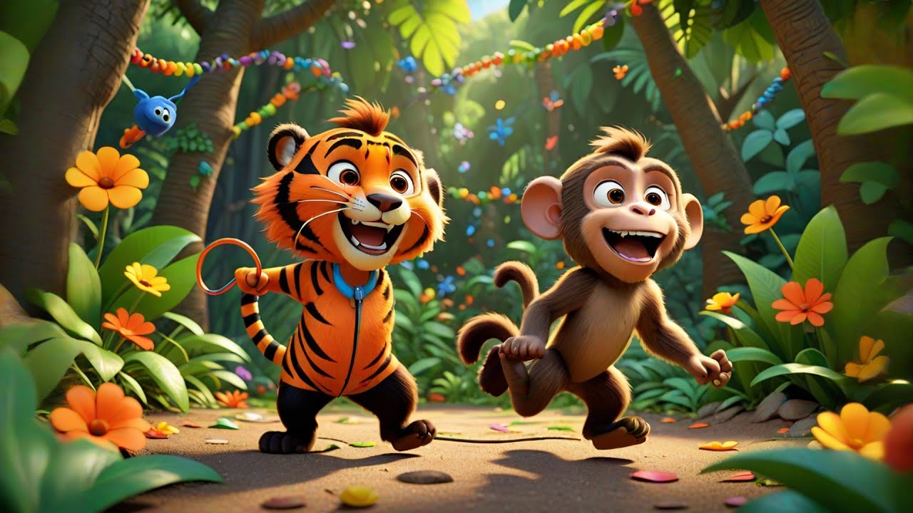 Tina Tiger Skips Rope | Fun Exercise Song for Kids | Nursery Rhymes and Educational Songs