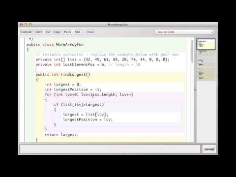 Finding Largest Element in an Array