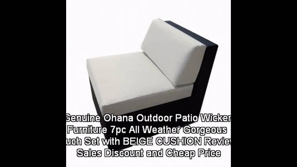 Genuine Ohana Outdoor Patio Wicker Furniture 7pc All Weather
