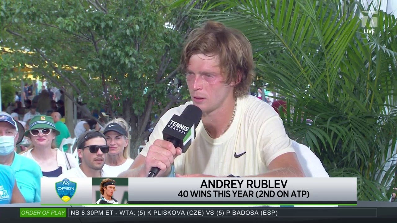 Andrey Rublev 2021 Cincinnati Quarterfinal Win Interview
