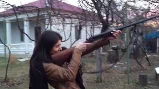 Beautiful Girl Shoots Toz-BM 1960 barrel shotgun