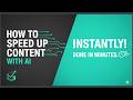 How to speed up Content using AI in Tamil - AI for SEO to Boost Traffic & Sales!