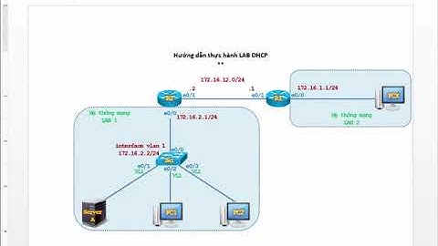 0-1-1-32 Giao thức cấp IP động DHCP Hướng dẫn thực hành