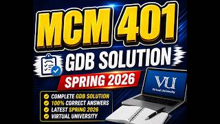 mcm 401 gdb solution spring 2026