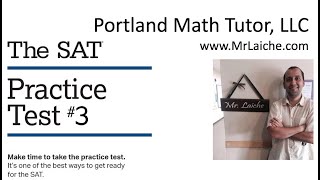 SAT Math Practice Test #3, 2019 with download