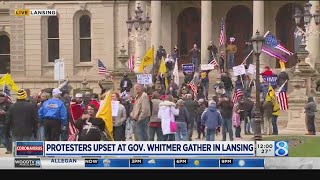 Hundreds of protesters are converging on lansing to show their
opposition the governor’s extended stay-at-home order. (april 15,
2020)