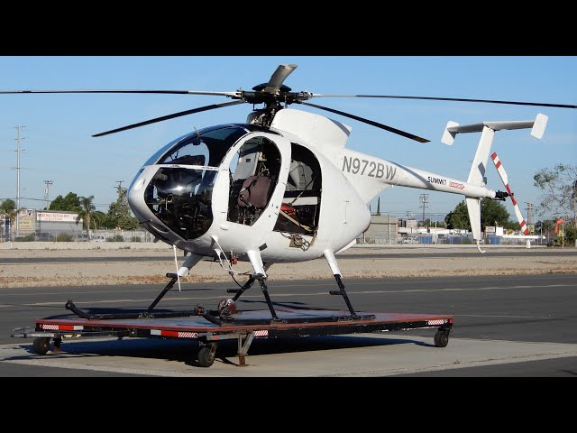 MD530 Start-Up & Takeoff Hughes 500 Helicopter N972BW Ex
